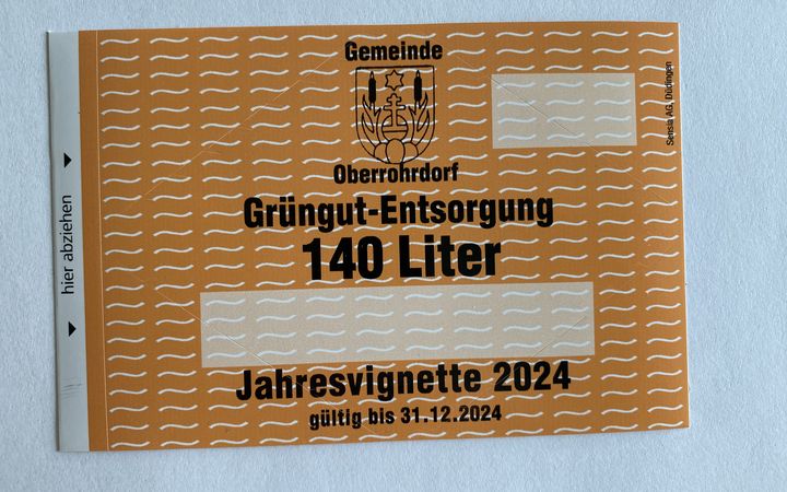 Vertrag Grüngutvignette