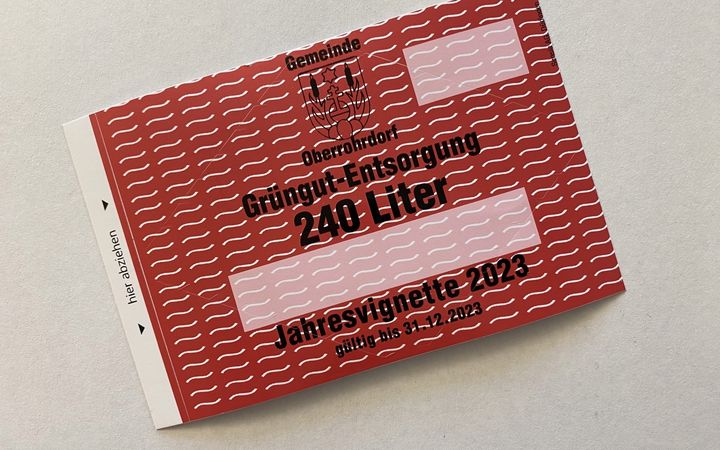 Vertrag Grüngutvignette